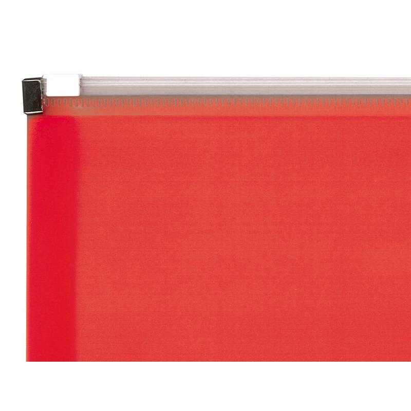 Carpeta dossier liderpapel a3 cierre de cremallera rojo translucido