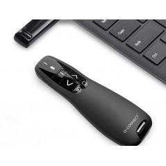 Puntero láser q-connect para presentaciones 5 botones alcance 20 mt micro usb