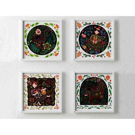 Juego didactico mideer scratch art card boy
