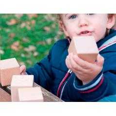 Juego didactico andreutoys 10 cubos sensoriales con sonido madera