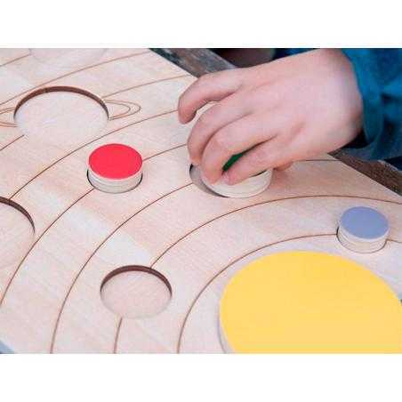 Juego didactico andreutoys sistema solar madera