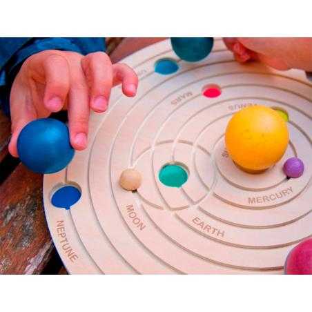 Juego didactico andreutoys sistema solar 3d madera