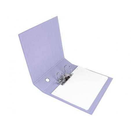 Archivador de palanca liderpapel a4 color system forrado sin rado lomo 80 mm lavanda compresor metalico