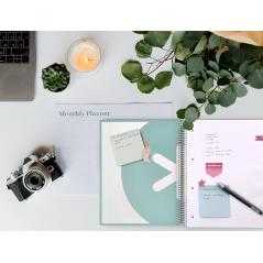 Cuaderno espiral a4 micro antartik tapa forrada 120h 90 gr liso 5 bandas 4 taladros color menta