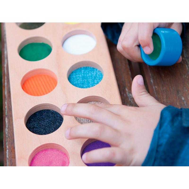 Juego didactico andreutoys cubos tactiles 10 texturas
