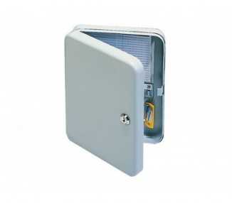 Armario metalico portallaves q-connect chapa de acero cerradura de seguridad 200x160x60 mm para 20 llaves