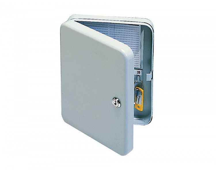 Armario metalico portallaves q-connect chapa de acero cerradura de seguridad 200x160x60 mm para 20 llaves