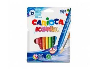 Rotulador carioca aquarelle punta de pincel caja de 12 colores surtidos
