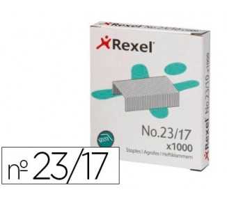Grapas rexel 23/17 acero caja 1000 unidades
