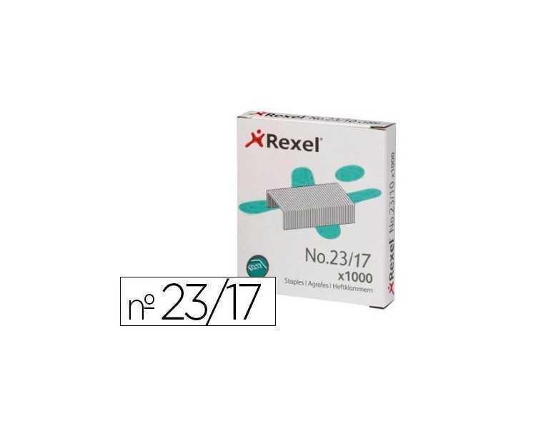 Grapas rexel 23/17 acero caja 1000 unidades