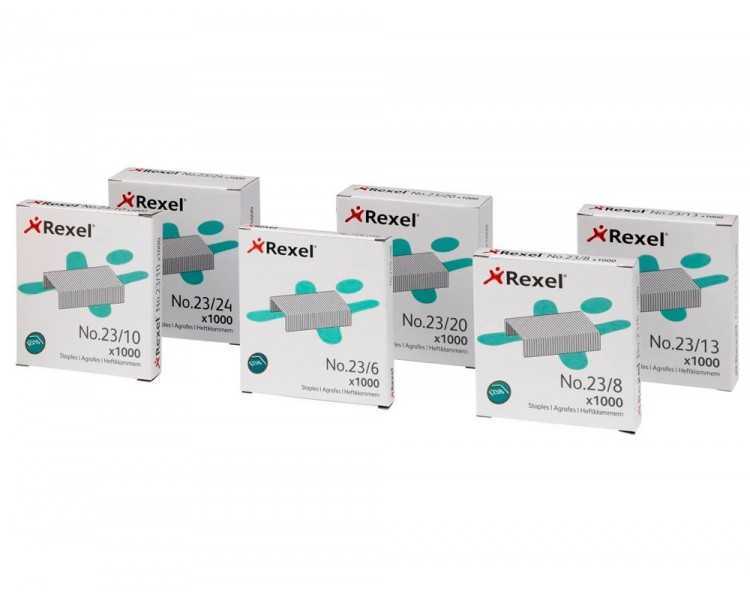 Grapas rexel 23/8 acero caja de 1000 unidades