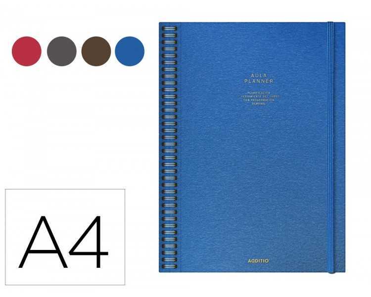 Cuaderno aula planner additio din a4 160 paginas plan anual y mensual con programacion y evaluacion