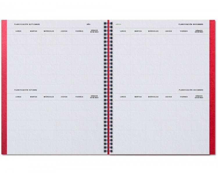 Cuaderno aula planner additio din a4 160 paginas plan anual y mensual con programacion y evaluacion