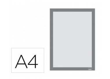 Marco porta anuncios nobo din a4 marco magnetico autoadhesivo color plata pack de 2 unidades