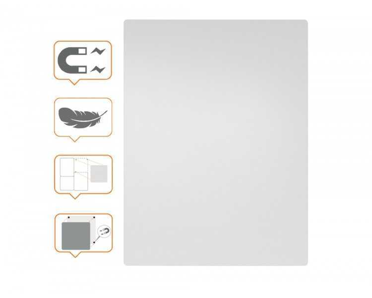 Pizarra blanca nobo modular sin marco acero...