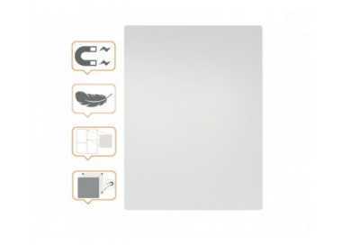 Pizarra blanca nobo modular sin marco acero magnetica 600x450 mm