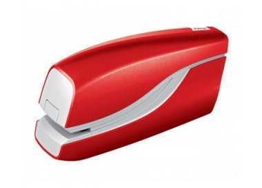 Grapadora petrus electrica e-310 contactless rojo metalizado capacidad 12 hojas usa grapas nº 10