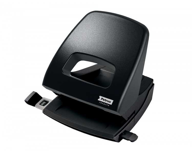 Taladrador petrus 85 recycle negro capacidad 25 hojas