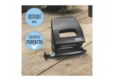 Taladrador petrus 85 recycle negro capacidad 25 hojas