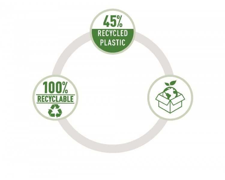 Taladrador petrus 85 recycle negro capacidad 25 hojas