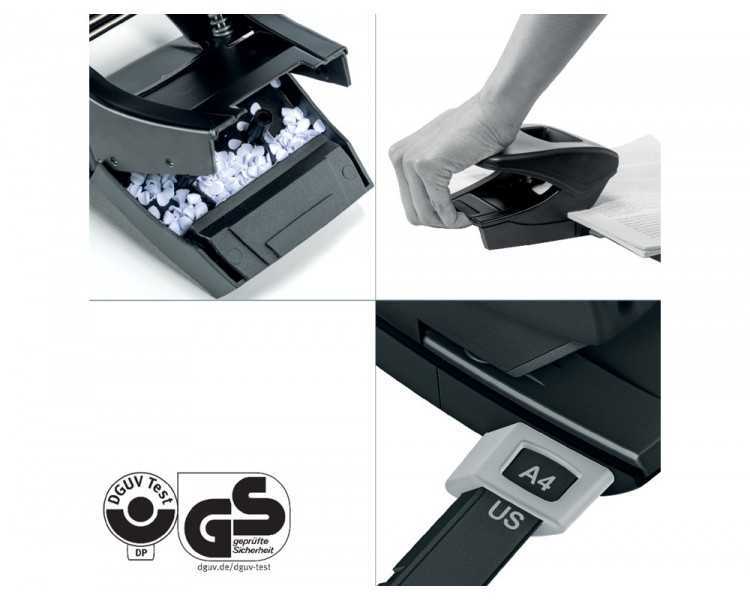 Taladrador petrus 85 recycle negro capacidad 25 hojas
