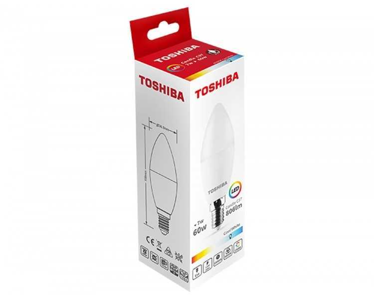 Bombilla led toshiba c37 e27 5w 3000k luz fria