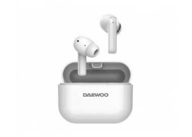 Auricular daewoo tws in-ear bluetooth 5.3 con estuche de carga usb tipo-c autonomia 6 horas color blanco
