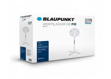 Ventilador blaupunkt pie base cruzada 5 aspas 3 velocidades altura regulable 50w