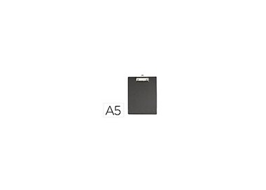 Portanotas maul din a5 carton plastificado pvc con pinza color negro