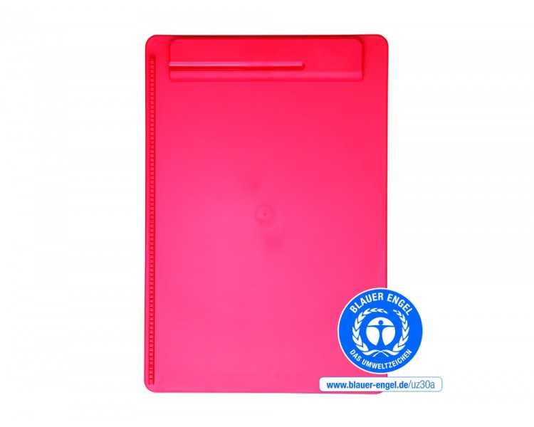Portanotas maul go din a4 plastico reciclado con pinza color rojo