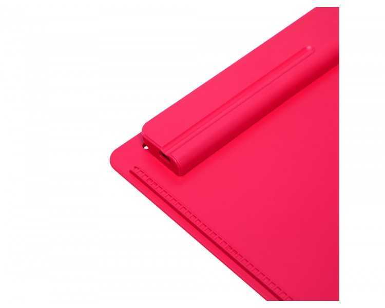Portanotas maul go din a4 plastico reciclado con pinza color rojo