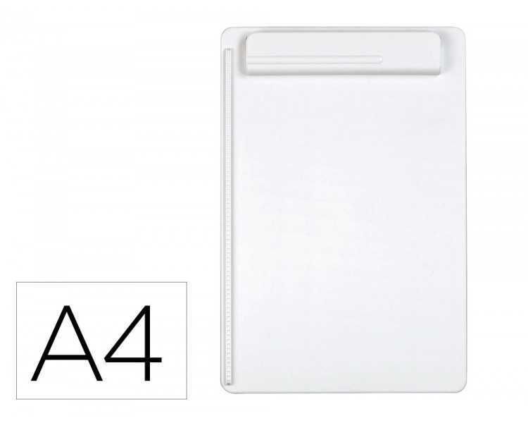 Portanotas maul go din a4 plastico reciclado con pinza color blanco