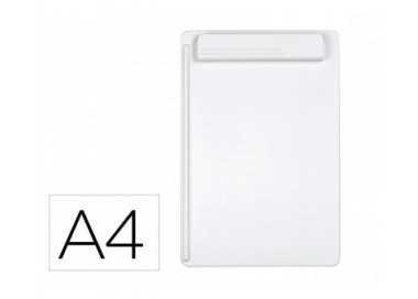 Portanotas maul go din a4 plastico reciclado con pinza color blanco