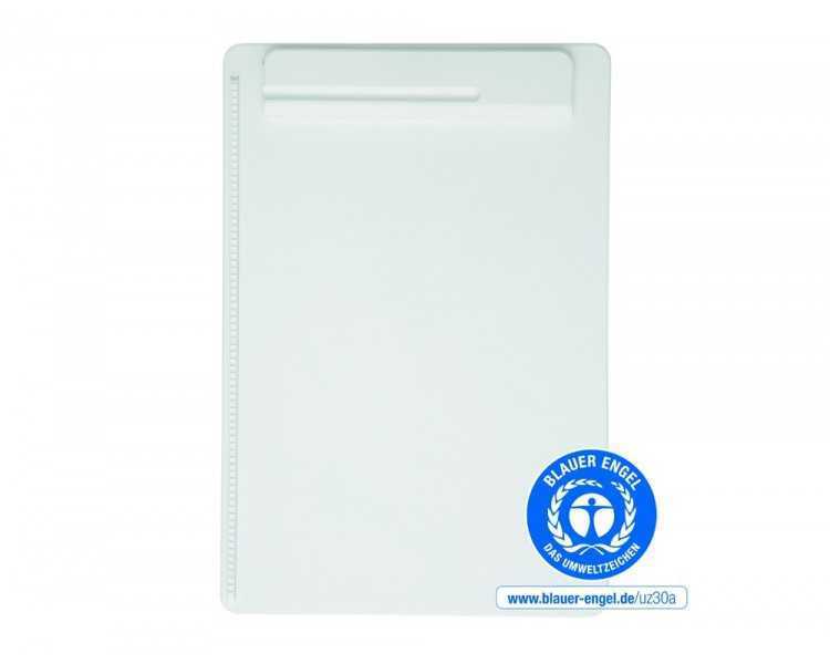Portanotas maul go din a4 plastico reciclado con pinza color blanco