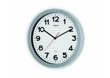 Reloj maul step de pared redondo 35 cm diametro electrico color plata Reloj maul step de pared redondo 35 cm diametro electrico color plata