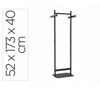 Perchero metalico maul salsa 8 colgadores color negro 520x1730x400 mm
