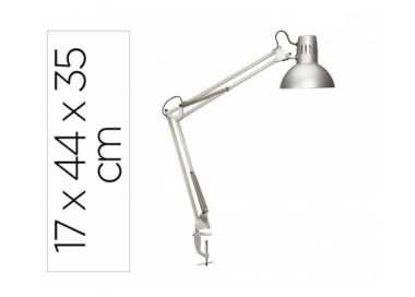 Lampara de escritorio maul study con pinza color plata 170x440x350 mm