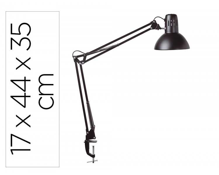 Lampara de escritorio maul study con pinza color negro 170x440x350 mm