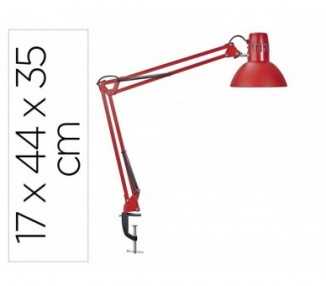 Lampara de escritorio maul study con pinza color rojo 170x440x350 mm