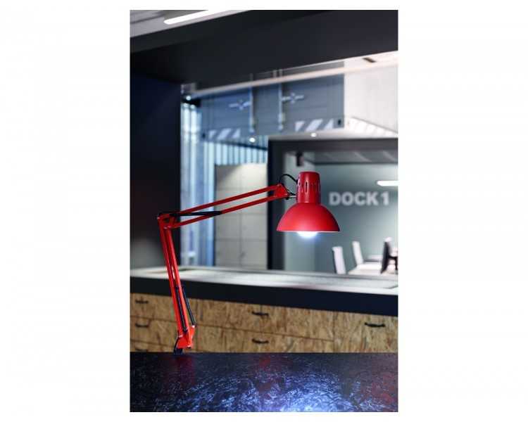 Lampara de escritorio maul study con pinza color rojo 170x440x350 mm