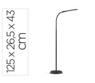 Lampara de pie maul led pirro aluminio color negro 1250x265x430 mm