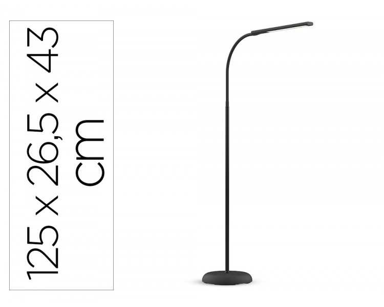 Lampara de pie maul led pirro aluminio color negro 1250x265x430 mm