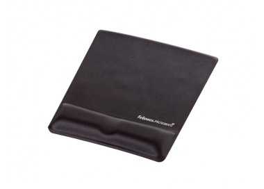Alfombrilla para raton fellowes canal health-v negra con reposamuñecas de gel 222x209,6x251 mm