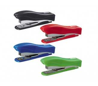 Grapadora petrus liliput 200 recycle capacidad 12 hojas + caja grapas 23/6 colores surtidos