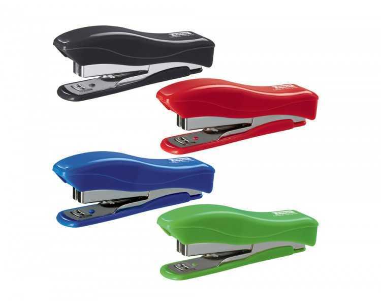 Grapadora petrus liliput 200 recycle capacidad 12 hojas + caja grapas 23/6 colores surtidos