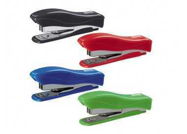 Grapadora petrus liliput 200 recycle capacidad 12 hojas + caja grapas 23/6 colores surtidos