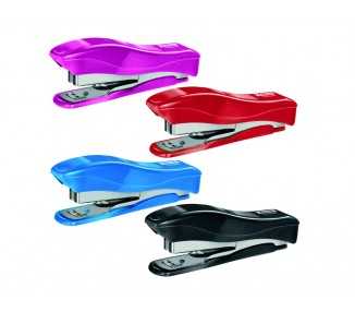 Grapadora petrus liliput 200 wow capacidad 12 hojas + caja grapas 23/6 colores surtidos