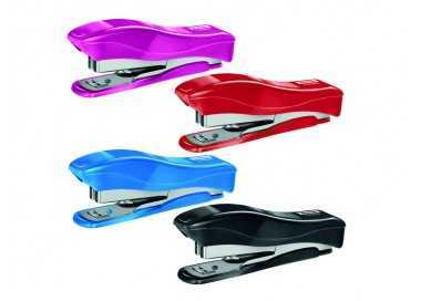Grapadora petrus liliput 200 wow capacidad 12 hojas + caja grapas 23/6 colores surtidos
