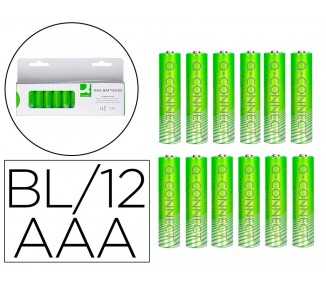 Pila q-connect alcalina aaa blister con 12 unidades