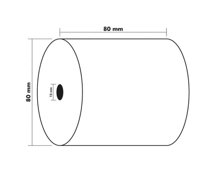 Rollo sumadora exacompta termico 80x80 mm 48 g/m2 sin bpa